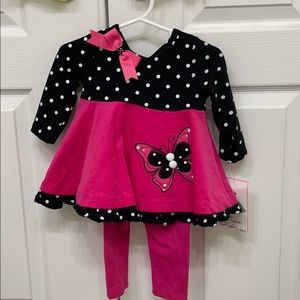 Rare Editions Tunic Dress with Leggings